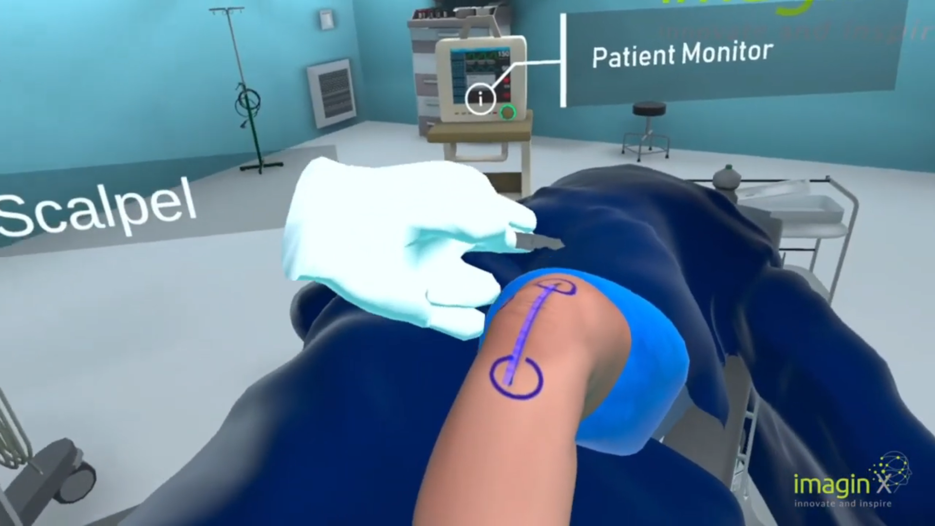Knee surgery in VR